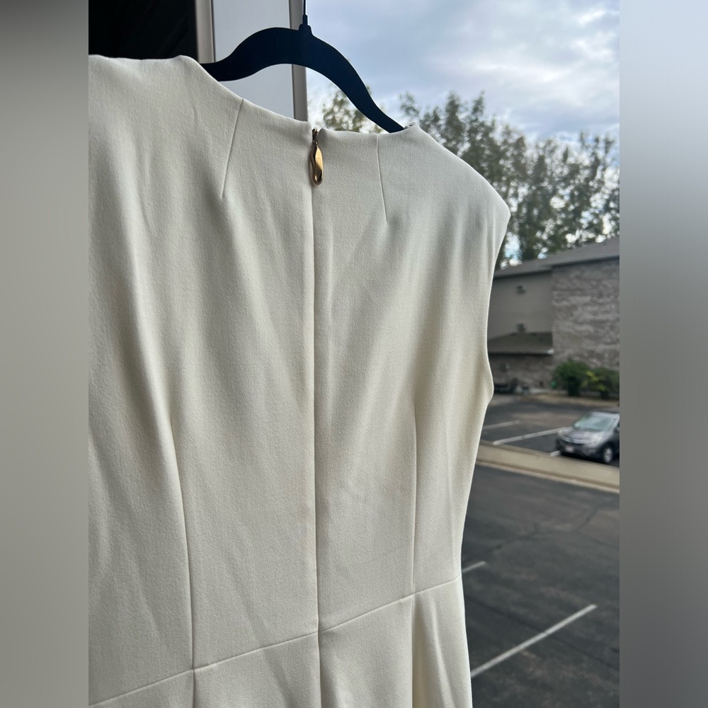 🆕 Donna Karan New York Ivory Sheath Dress Midi Work Wedding S2 S6 S8 S10 Office - Picture 8 of 16